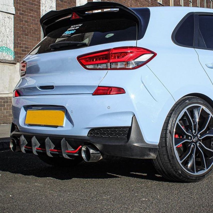 Gloss Black Rear Diffuser for Hyundai i30N MK3 17-19