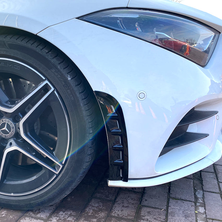 Gloss Black Front Side Trims for Mercedes Benz C257 CLS 19-21