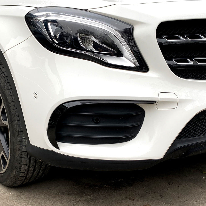 Gloss Black Front Canards for Mercedes Benz X156 GLA 13-19