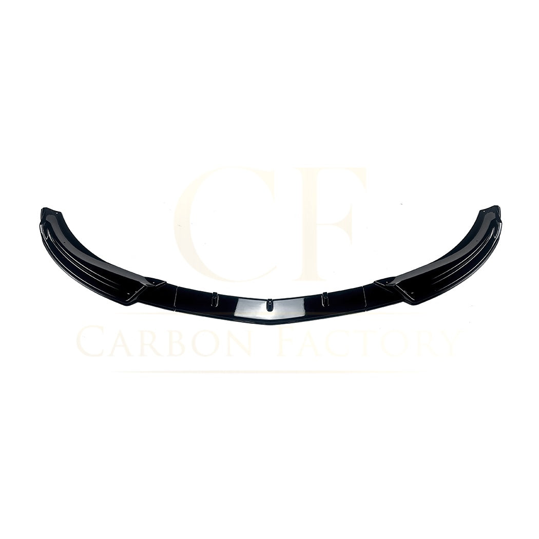 V Style Gloss Black Front Splitter for Mercedes Benz W204 C Class Standard Model 08-10 - Carbon Factory