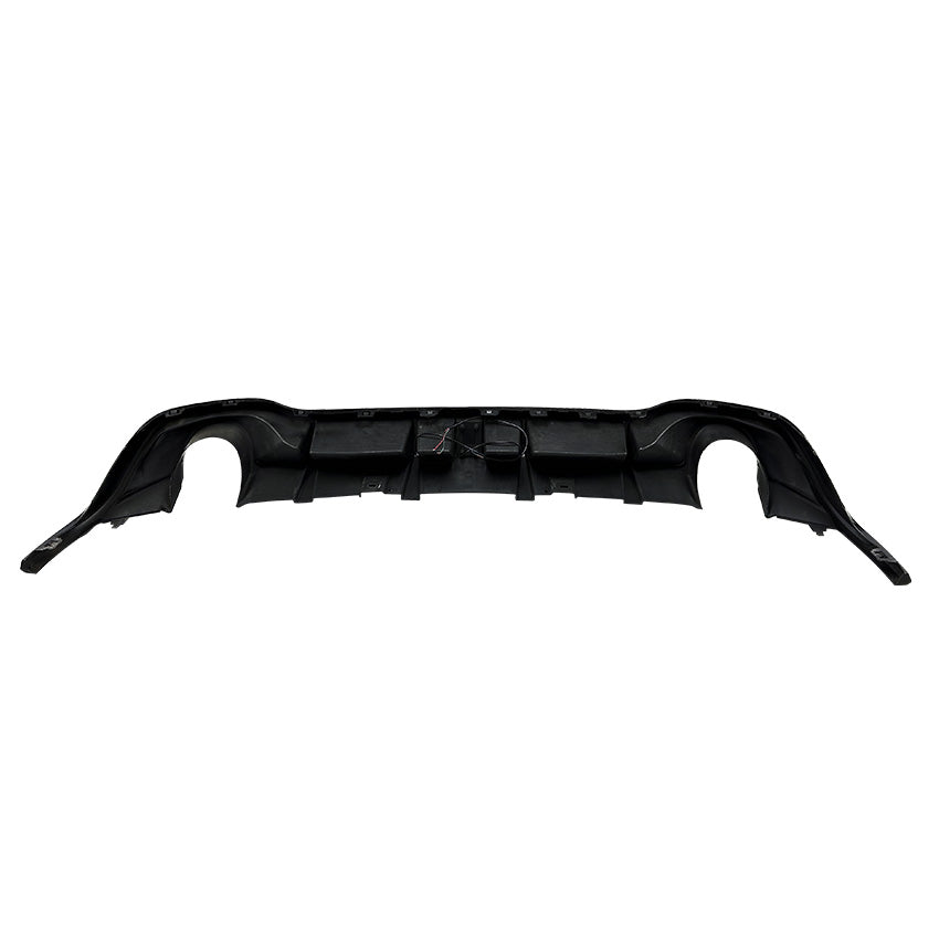 LED Style Gloss Black Rear Diffuser for VW Golf MK8 GTI & R Line 20-23