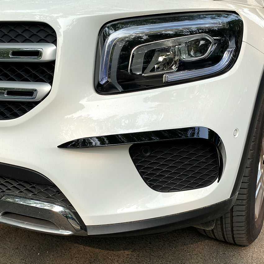 Gloss Black Front Canards for Mercedes Benz X247 GLB 19-23