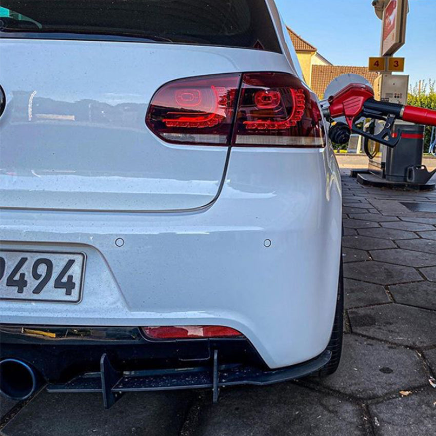 V Style Gloss Black Diffuser for VW Golf MK6 R 08-12