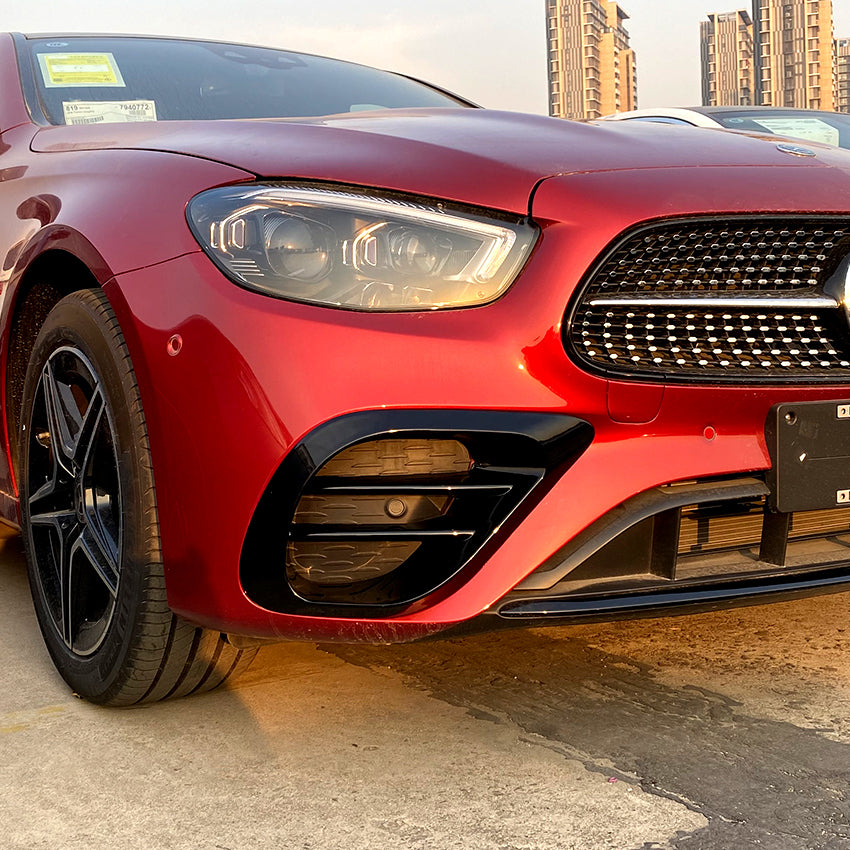 Gloss Black Front Bumper Side Grille for Mercedes Benz W213 C238 E Class AMG 21-23 - Carbon Factory