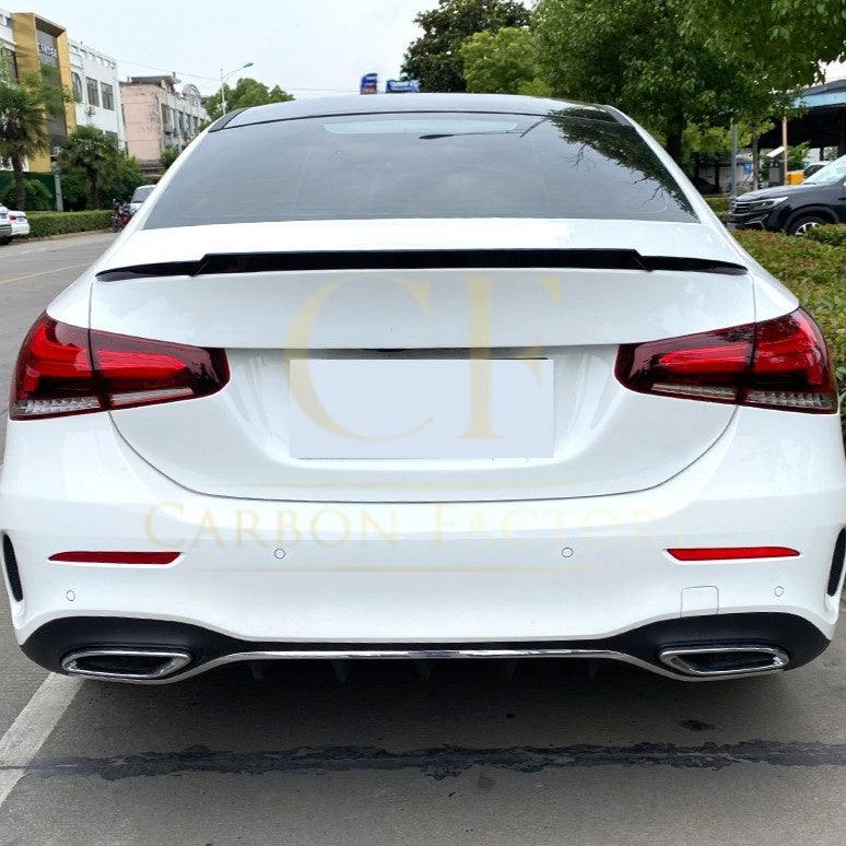 Brabus Style Gloss Black Boot Spoiler for Mercedes Benz W177 A Class Saloon 18-25 - Carbon Factory