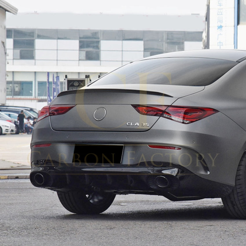 P Style Gloss Black Boot Spoiler for Mercedes Benz W118 CLA 19-Present - Carbon Factory
