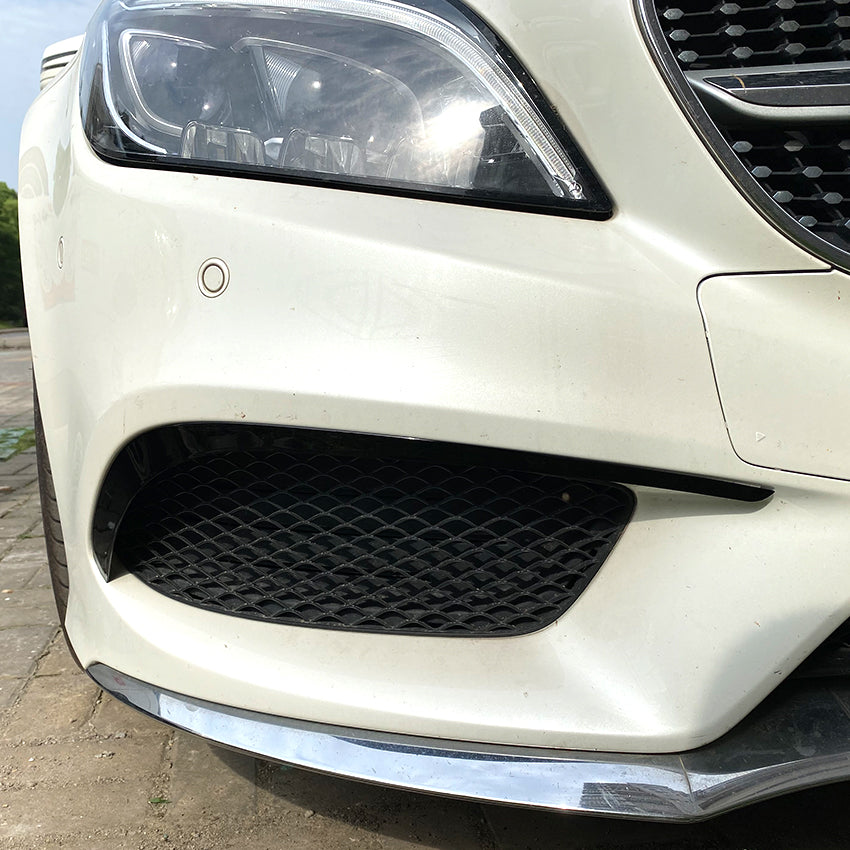 Gloss Black Front Canards for Mercedes Benz C218 CLS 15-18