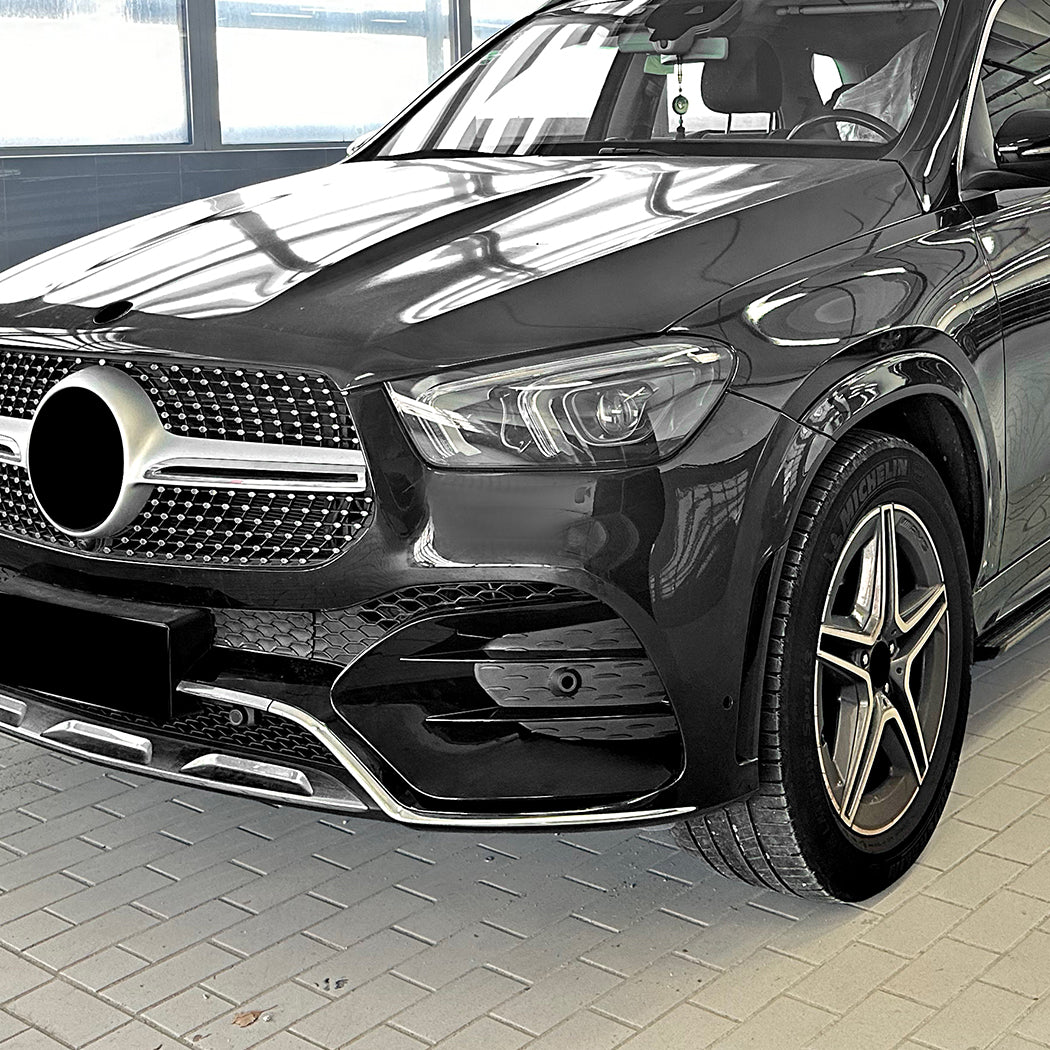 Gloss Black Front Side Grilles for Mercedes Benz W167 C167 GLE 19-23