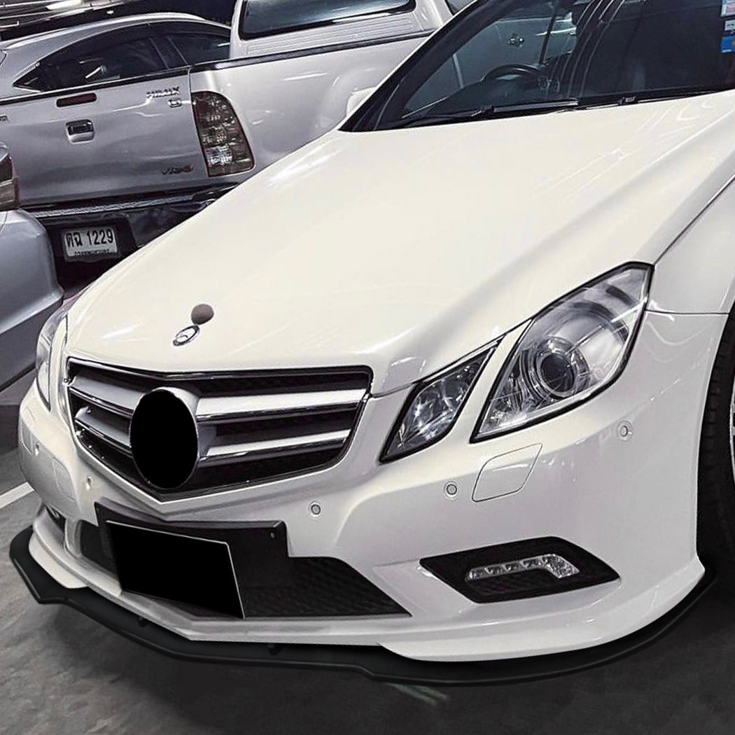 AMG Style Gloss Black Front Splitter for Mercedes Benz C207 E Class Coupe AMG 10-12 - Carbon Factory