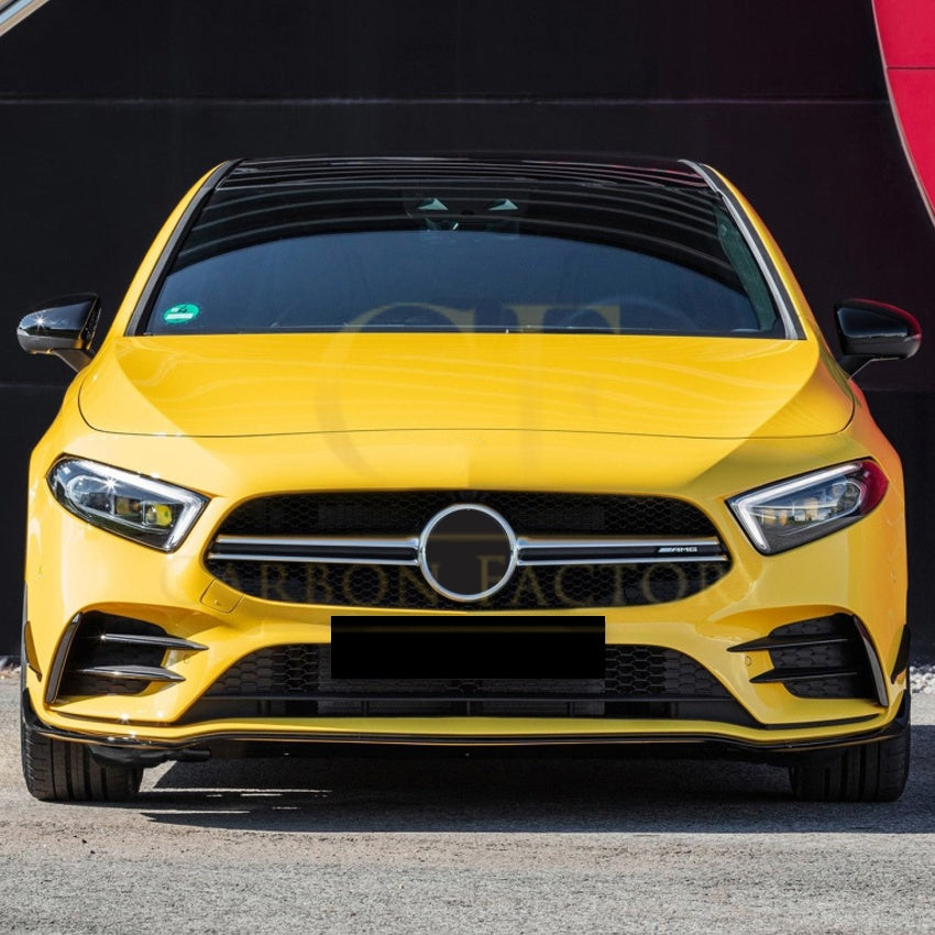 Gloss Black Canards for Mercedes Benz W177 A Class AMG 18-25 (Replacement) - Carbon Factory