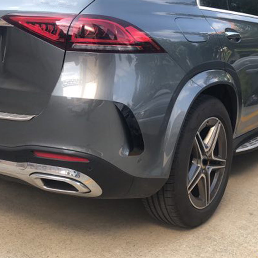 Gloss Black Rear Canards for Mercedes Benz W167 GLE SUV 19-26