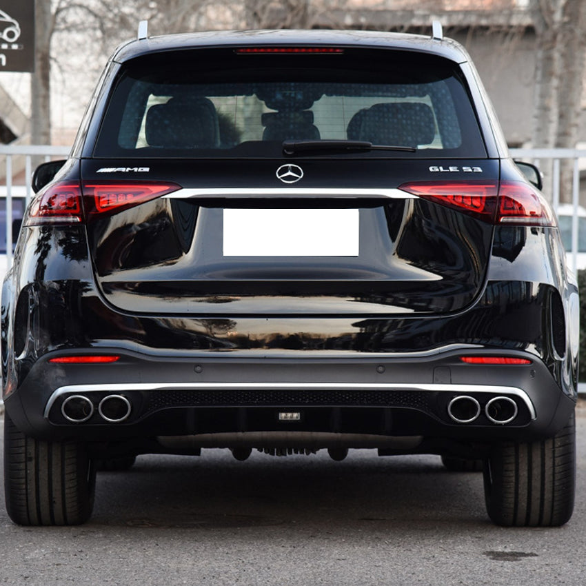 GLE53 Style Gloss Diffuser with exhaust tips for Mercedes Benz W167 GLE SUV 19-26
