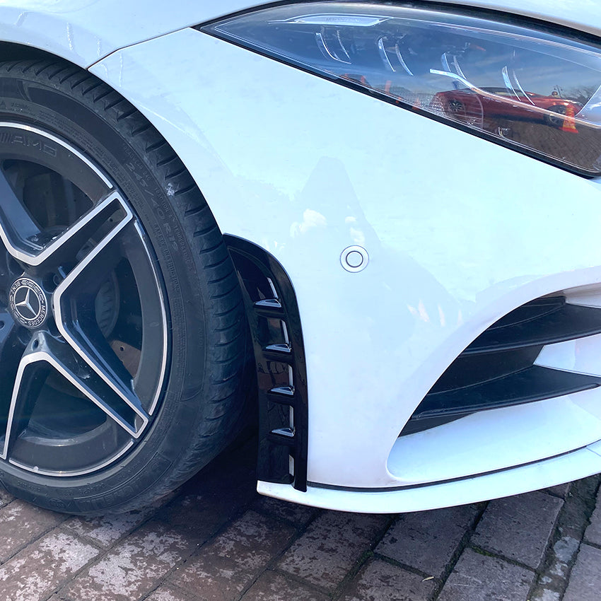 Gloss Black Front Side Trims for Mercedes Benz C257 CLS 19-21