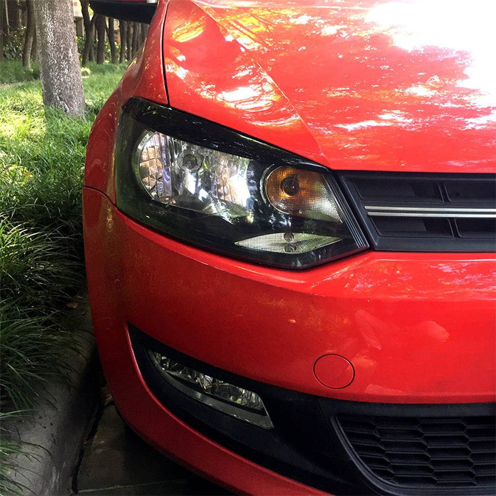 Gloss Black Headlight Trims for VW Polo MK5 10-17