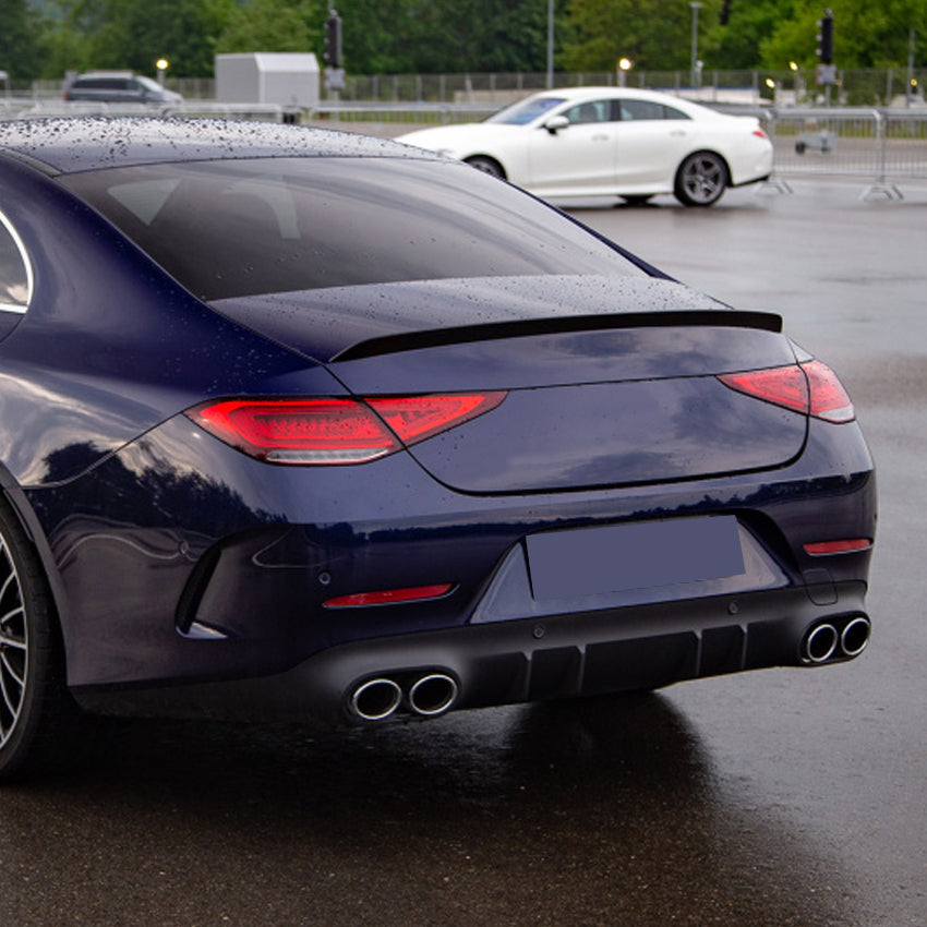 A Style Gloss Black Boot Spoiler for Mercedes Benz C257 CLS 19-23