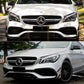 Gloss Black Front Canards Set for Mercedes Benz W117 CLA AMG 16-19