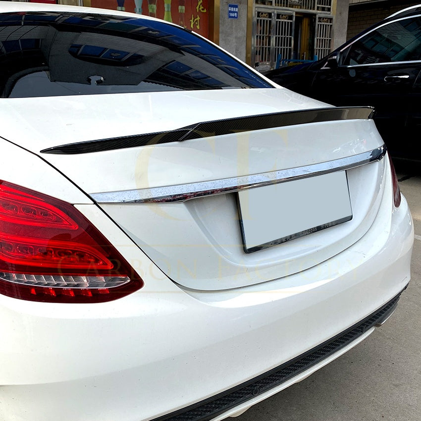 Brabus Style Gloss Black Boot Spoiler for Mercedes Benz W205 C Class Saloon 15-21 - Carbon Factory