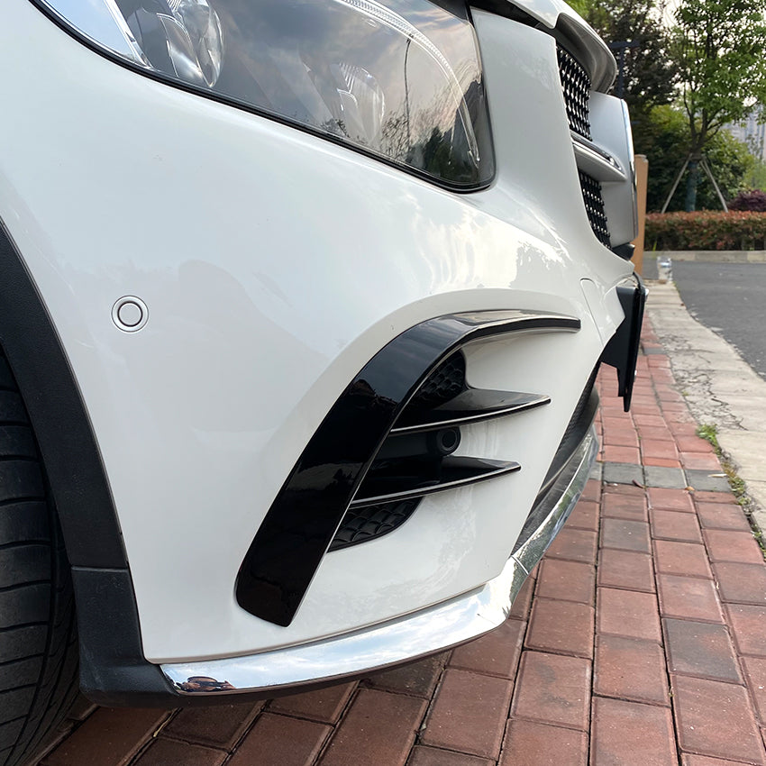 Gloss Black Front Canards for Mercedes Benz X253 C253 GLC 15-19