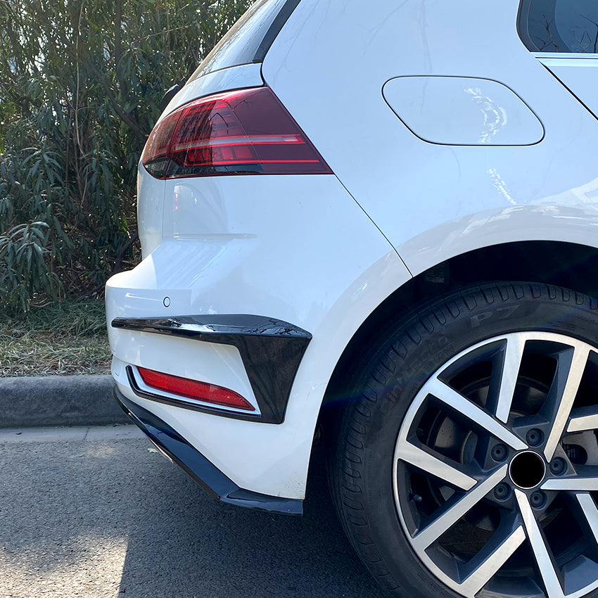 V1 Gloss Black Rear Canards for VW Golf MK7.5 17-20