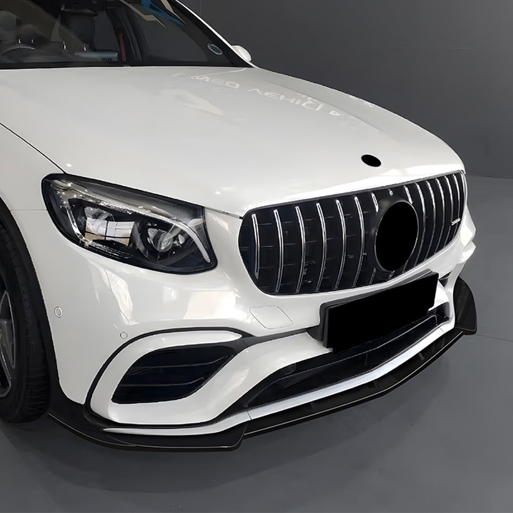 A Style Gloss Black Front Splitter for Mercedes Benz X253 GLC63 15-19