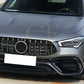Gloss Black Front Canards Set for Mercedes Benz W118 CLA AMG 19-23