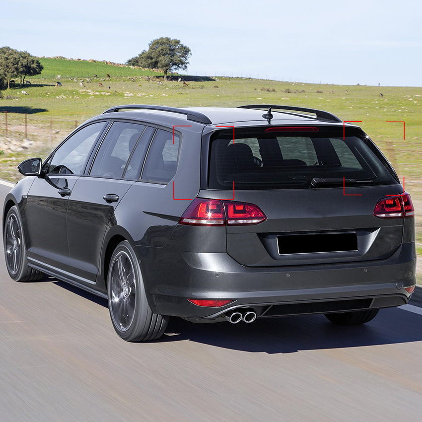Gloss Black Side Spoiler for VW Golf MK7 MK7.5  Variant 14-20