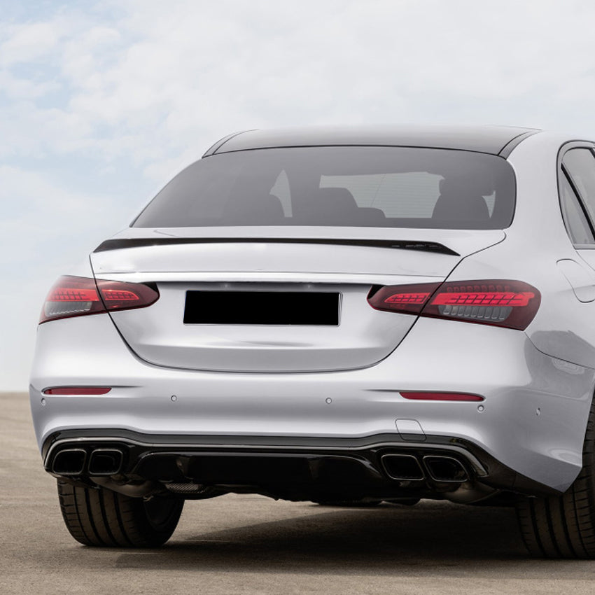 E63 Style Gloss Black Boot Spoiler for Mercedes Benz W213 E Class Saloon 16-23 - Carbon Factory
