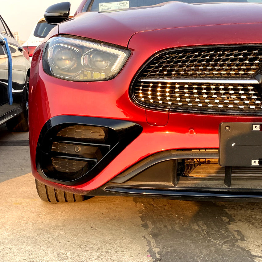 Gloss Black Front Bumper Side Grille for Mercedes Benz W213 C238 E Class AMG 21-23 - Carbon Factory