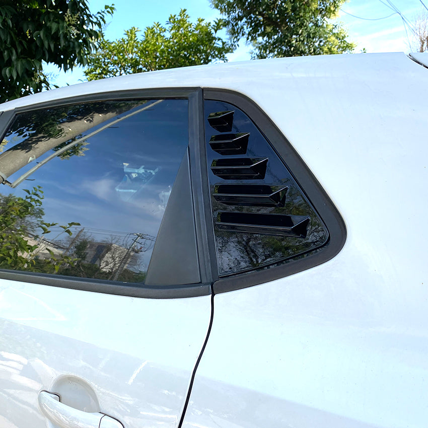 Gloss Black Window Louvers for VW Polo MK5 10-17