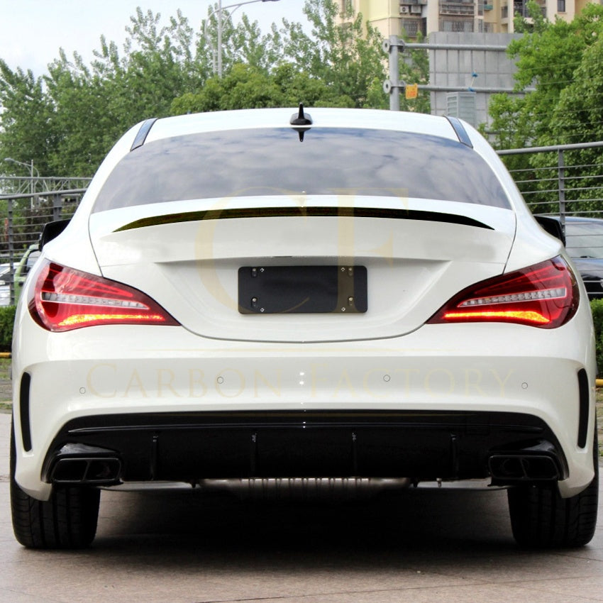 V Style Gloss Black Boot Spoiler for Mercedes Benz W117 CLA 13-19 - Carbon Factory