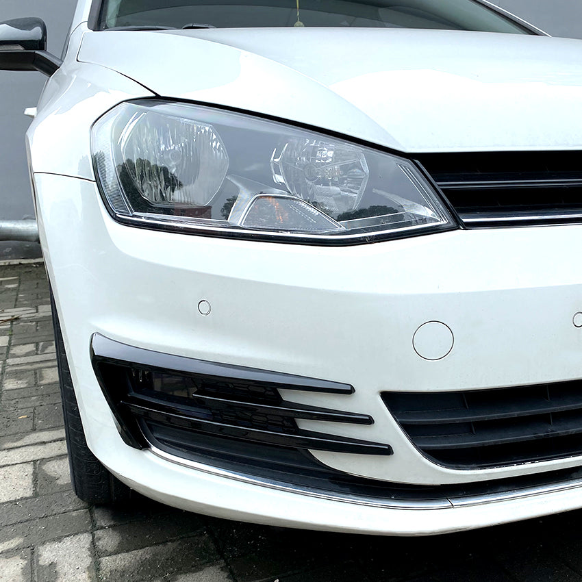 V Style Gloss Black Front Canards for VW Golf MK7 14-16