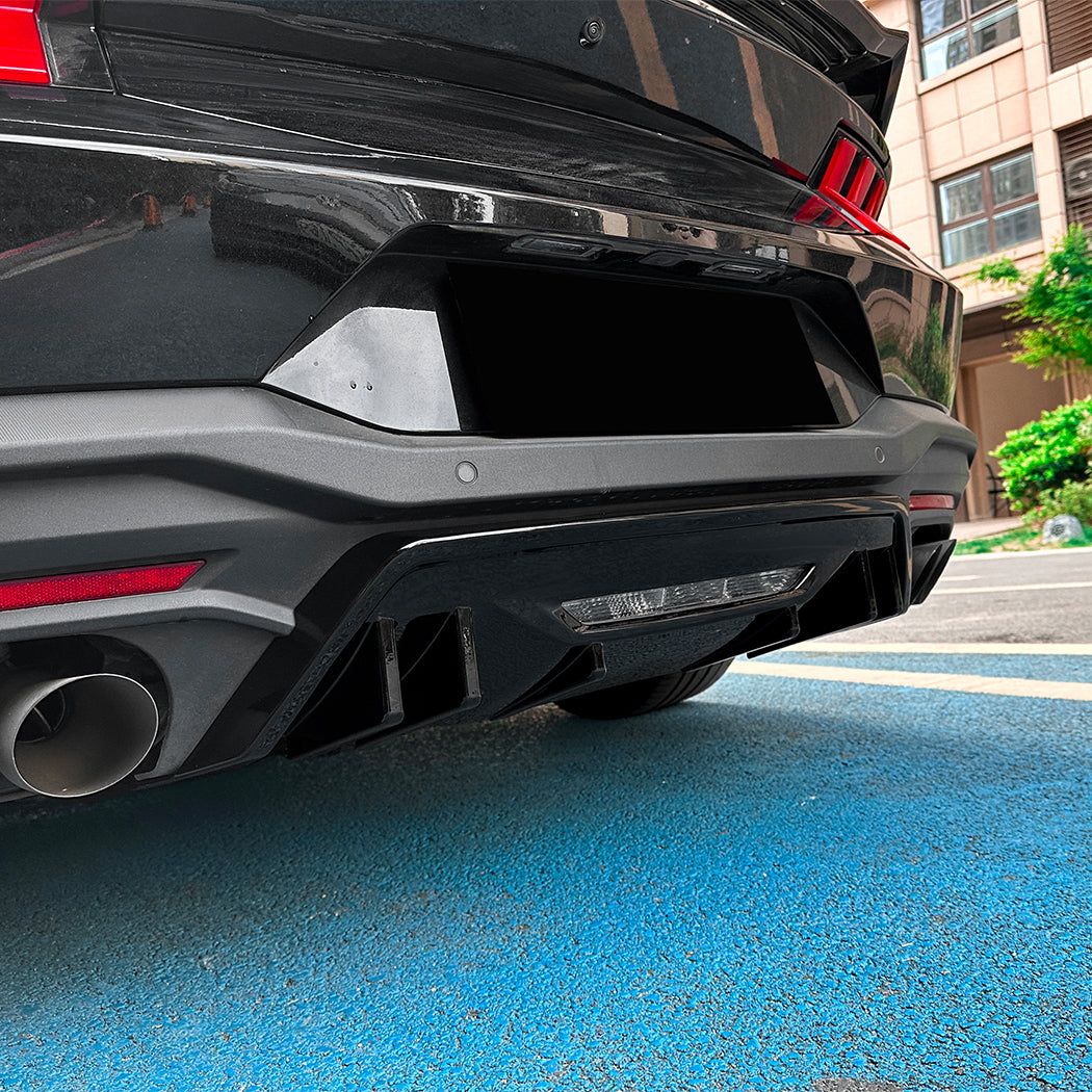Gloss Black Rear Diffuser for Ford Mustang S650 MK7 24-Present