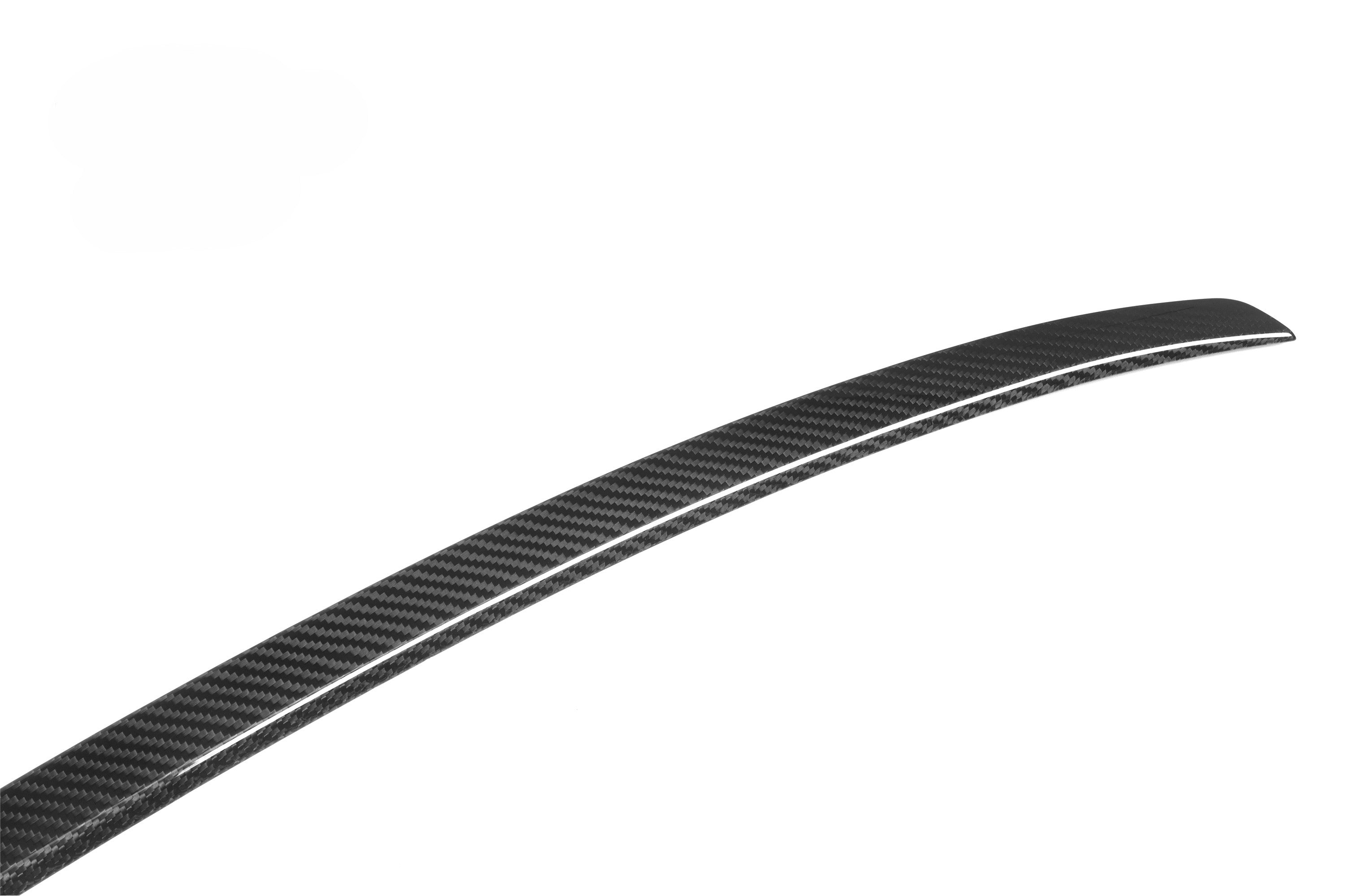 Carbon fiber car spoiler on a white background