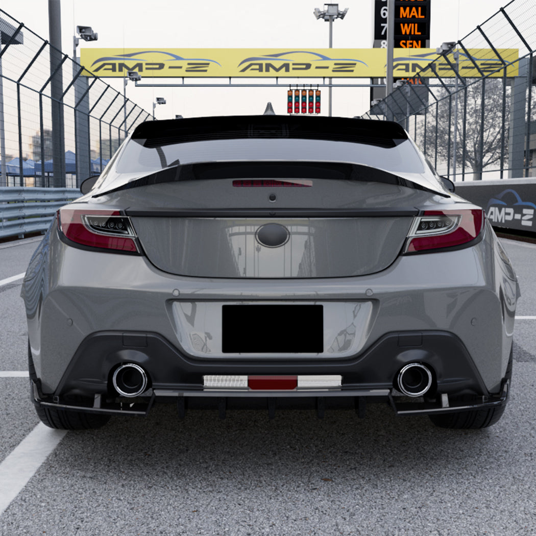 V Style Gloss Black Rear Diffuser for Toyota GR86 22-26