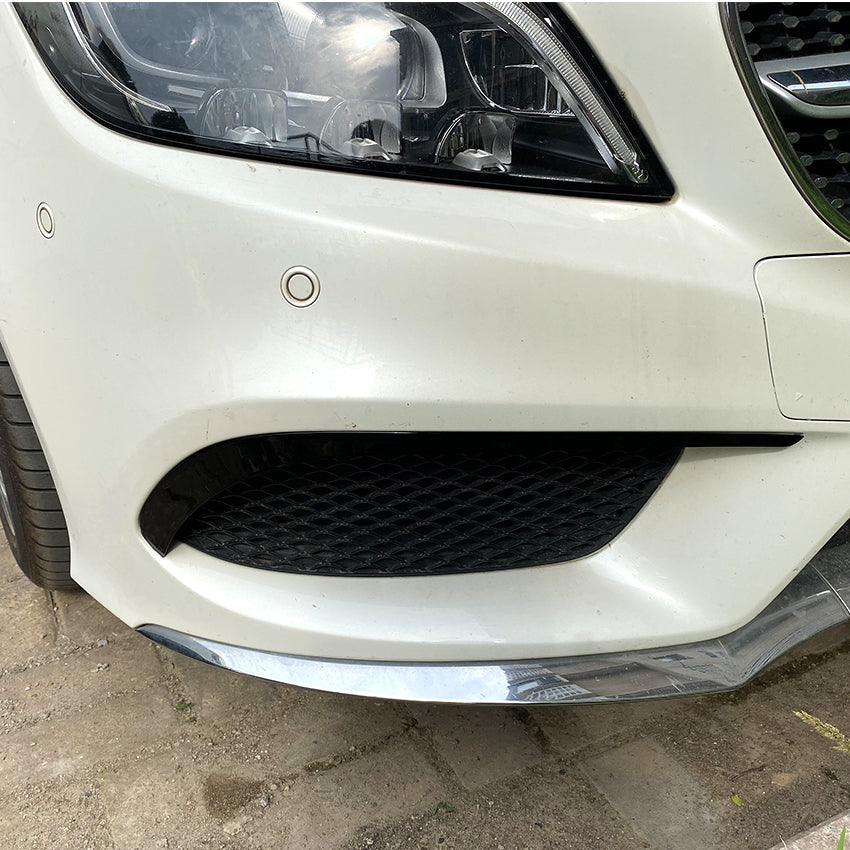 Gloss Black Front Canards for Mercedes Benz C218 CLS 15-18