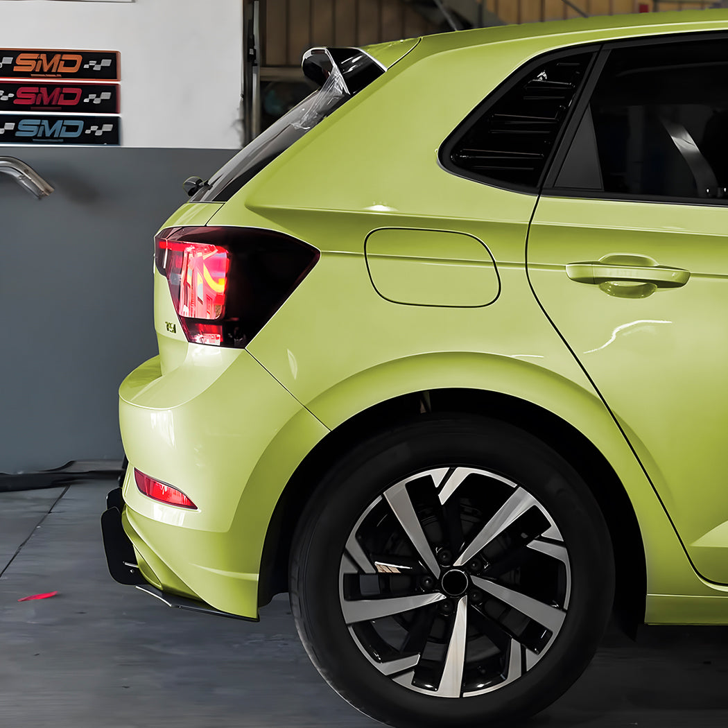 V Style Gloss Black Diffuser for VW Polo MK6.5 Standard model 22-26