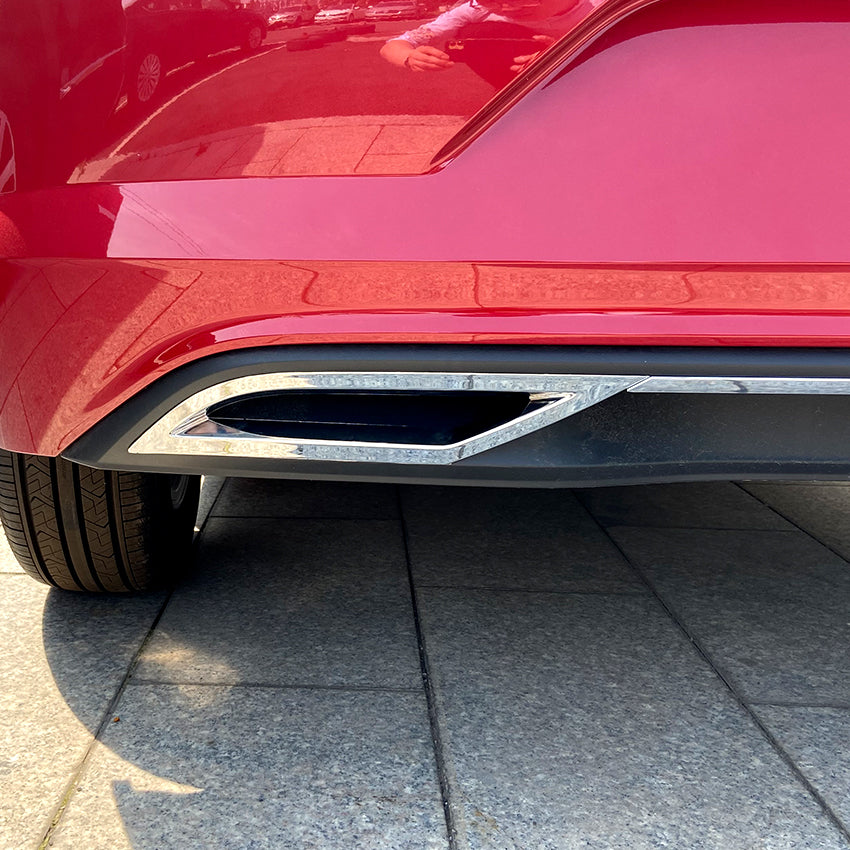 Gloss Black Exhaust Trims for VW Polo MK6 Standard Model 19-21