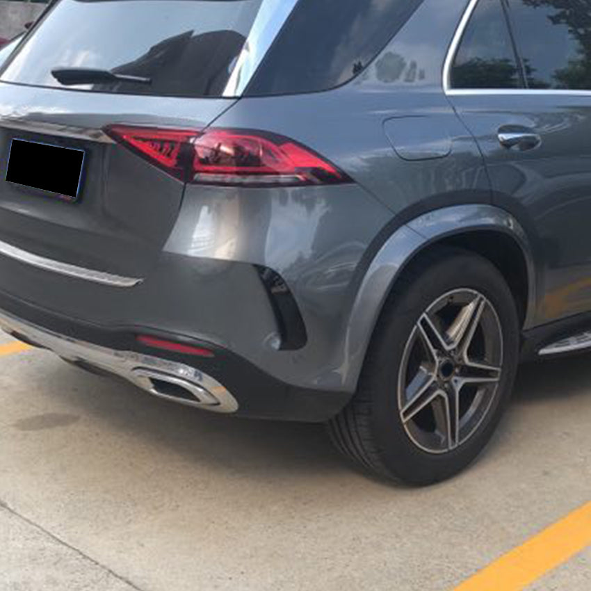 Gloss Black Rear Canards for Mercedes Benz W167 GLE SUV 19-26