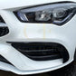Gloss Black Front Canards for Mercedes Benz W118 CLA AMG 19-23