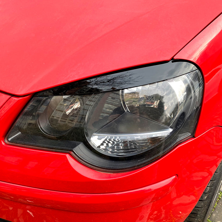 Gloss Black Headlight Trims for VW Polo MK4 05-09