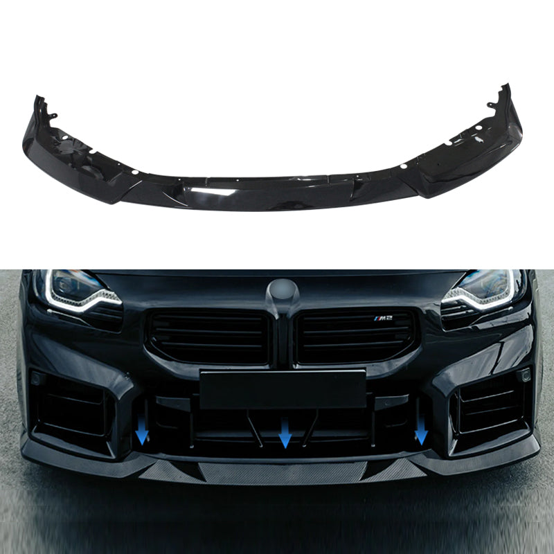 Comp Style Gloss Black Front Splitter for BMW G87 M2 23-Present