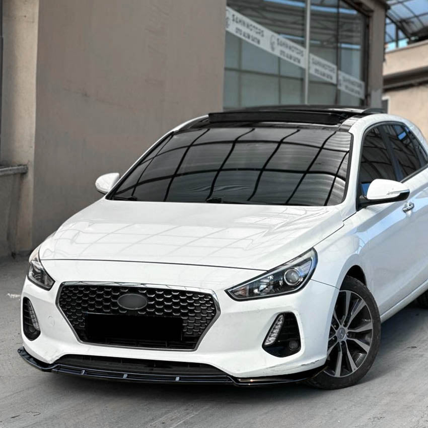 Gloss Black Front Splitter for Hyundai i30 MK2 MK2.5 12-17