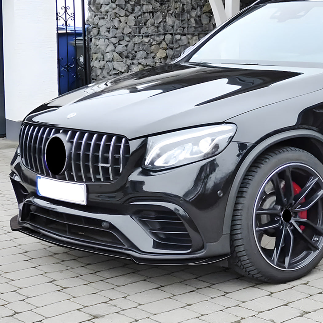 A Style Gloss Black Front Splitter for Mercedes Benz X253 GLC63 15-19