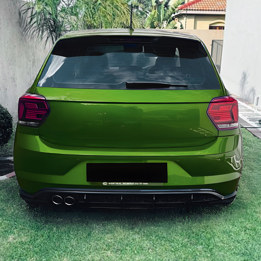 V Style Gloss Black Diffuser for VW Polo MK6 GTI 18-21