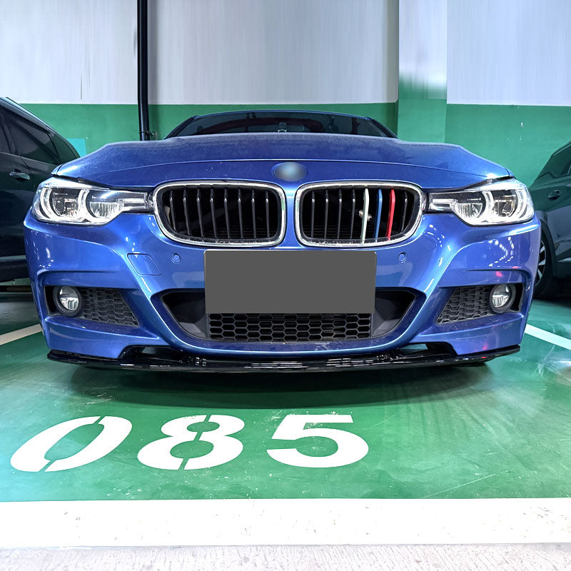 AUT Style Gloss Black Front Splitter for BMW F30 F31 3 Series M Sport 12-19