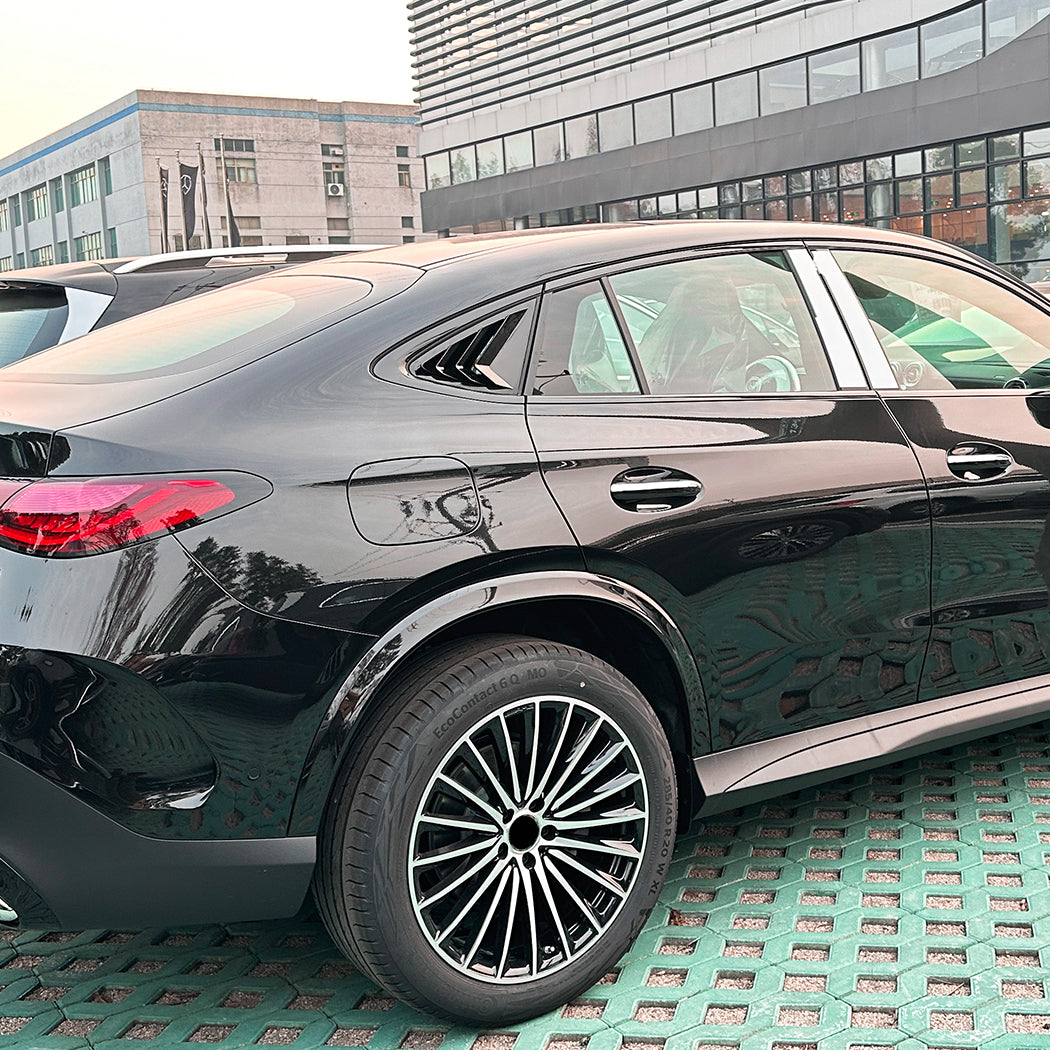 Gloss Black Window Louvers for Mercedes Benz C254 GLC Coupe 23-26