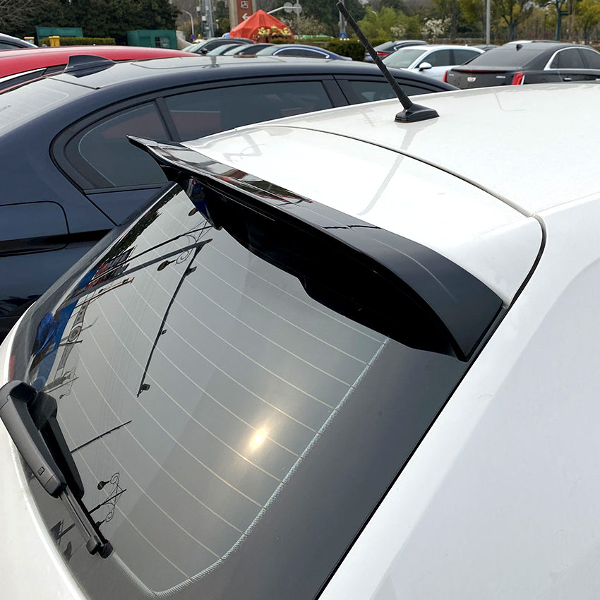 V Style Gloss Black Roof Spoiler for VW Polo MK6 18-26