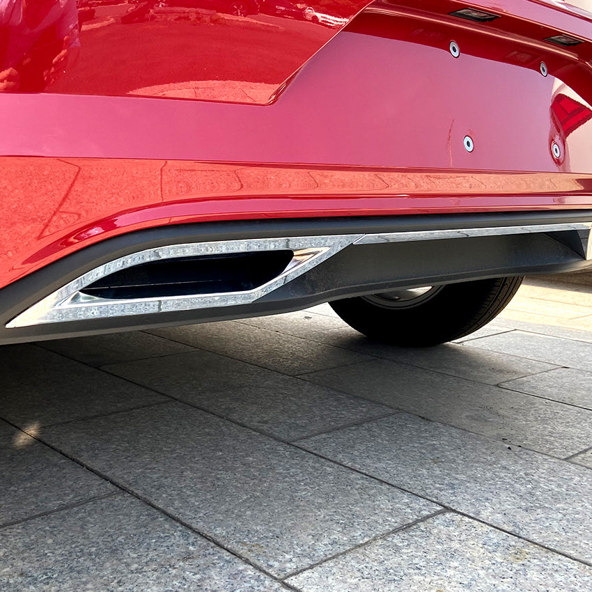Gloss Black Exhaust Trims for VW Polo MK6 Standard Model 19-21