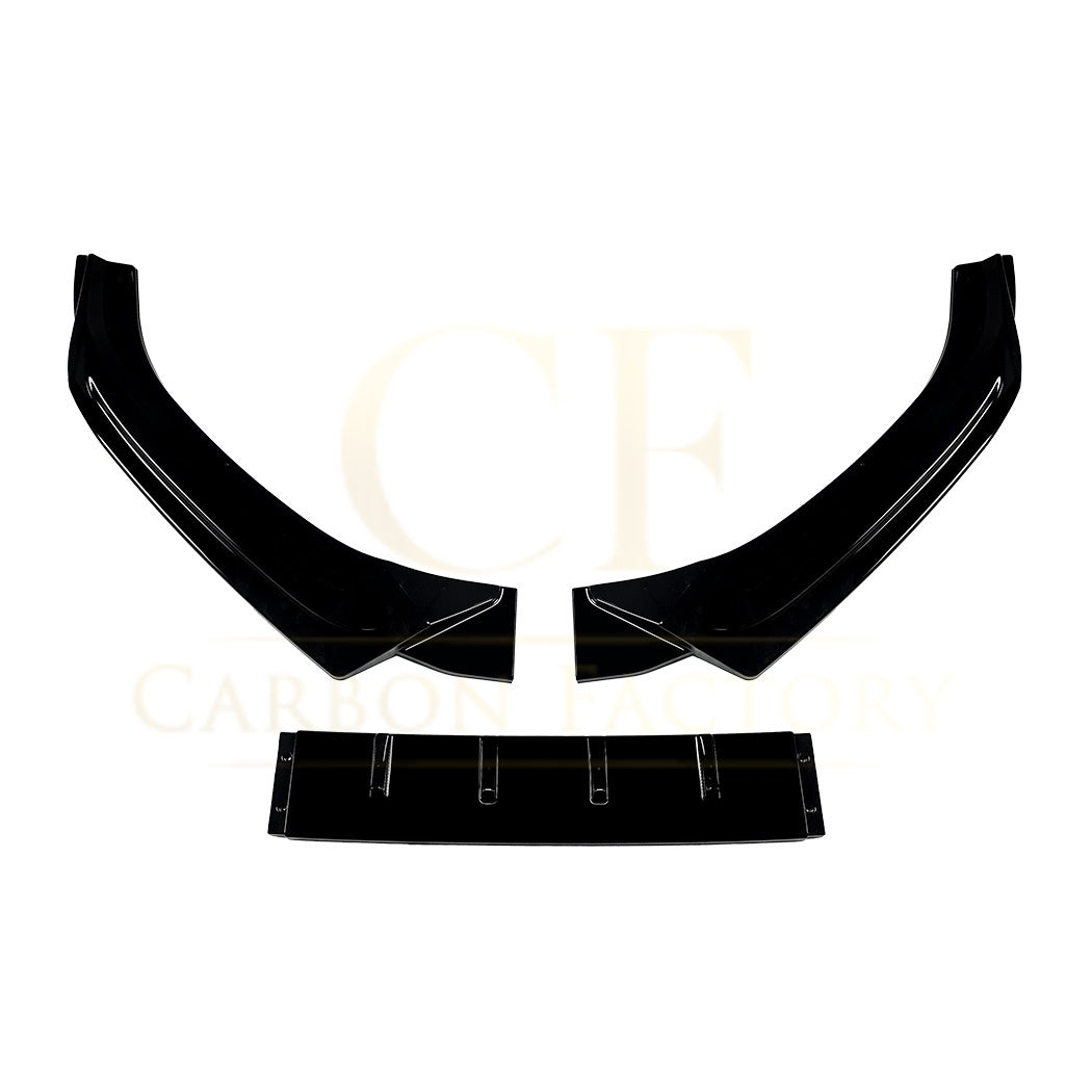 V Style Gloss Black Front Splitter for Audi A4 B9 S Line & S4 15-19