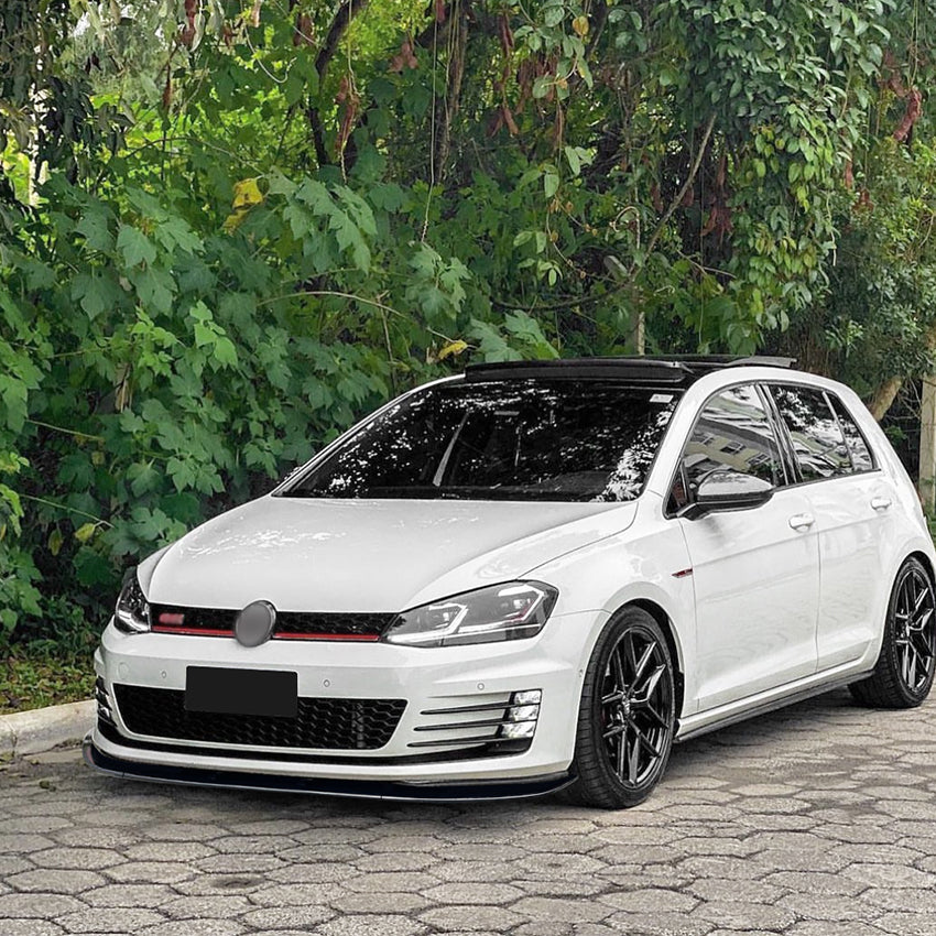 V2 Style Gloss Black Front Splitter for VW Golf MK7 GTI & R Line 13-16
